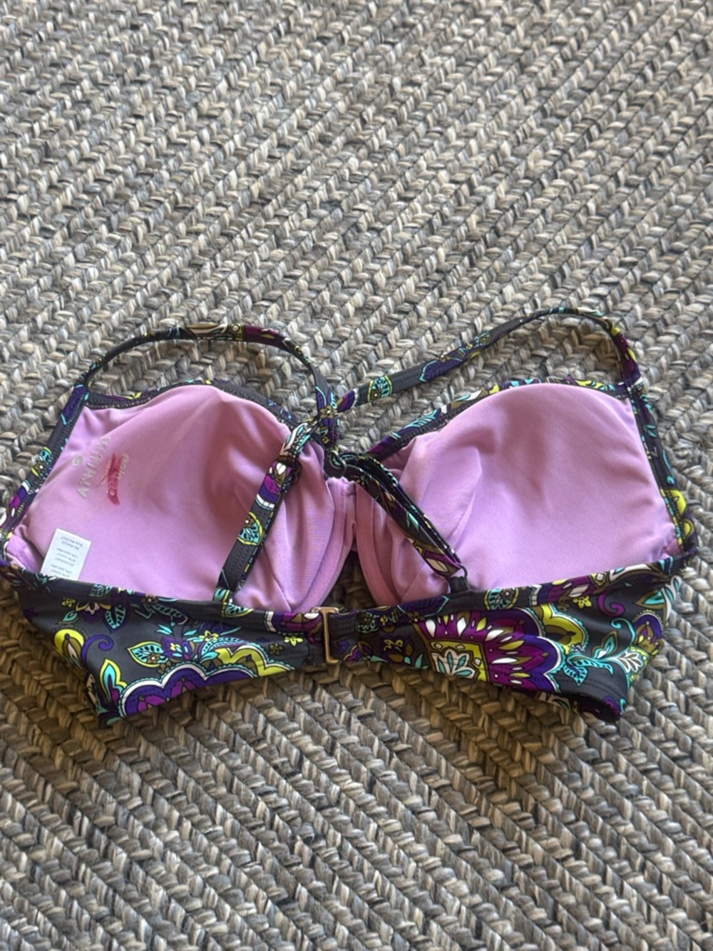 Athleta Floral Paisley Multi-Color Bikini Top - Picture 7 of 8